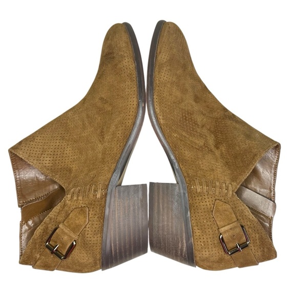 Vince Camuto Parveen Suede Ankle Bootie Chestnut Brown Size 9W - Picture 7 of 8